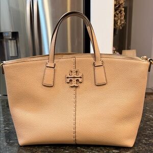 TORY BURCH McGRAW NUDE SATCHEL!